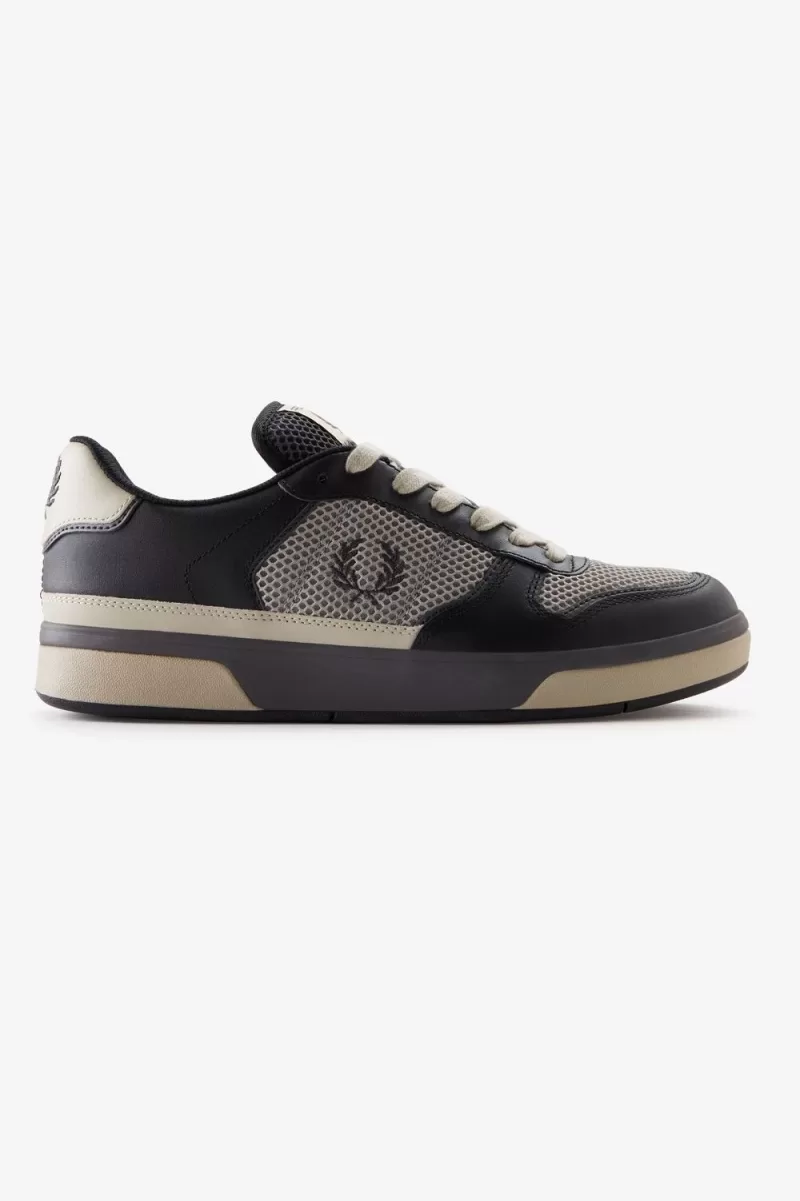 Fred Perry B300 Men’s Trainers Black Gunmetal ZWFSK8703 Fred Perry B300 Men’s Trainers Black Gunmetal ZWFSK8703