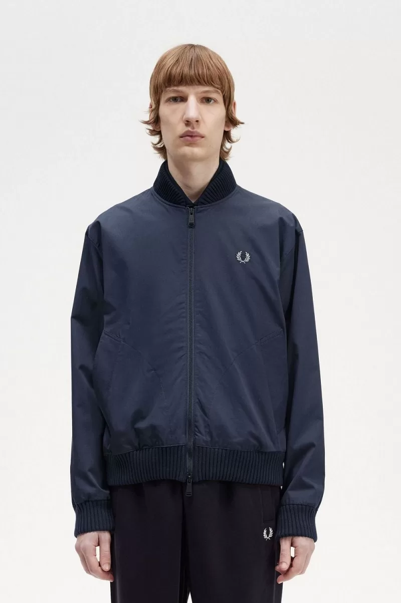 Fred Perry Bomber Men’s Jackets Navy YTKSC1436 Fred Perry Bomber Men’s Jackets Navy YTKSC1436