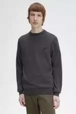 Fred Perry Classic Crew Neck Men’s Jumper Dark Grey Marl ARXDU3759