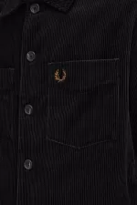 Fred Perry Cord Men’s Shirt Black ZLURK1798