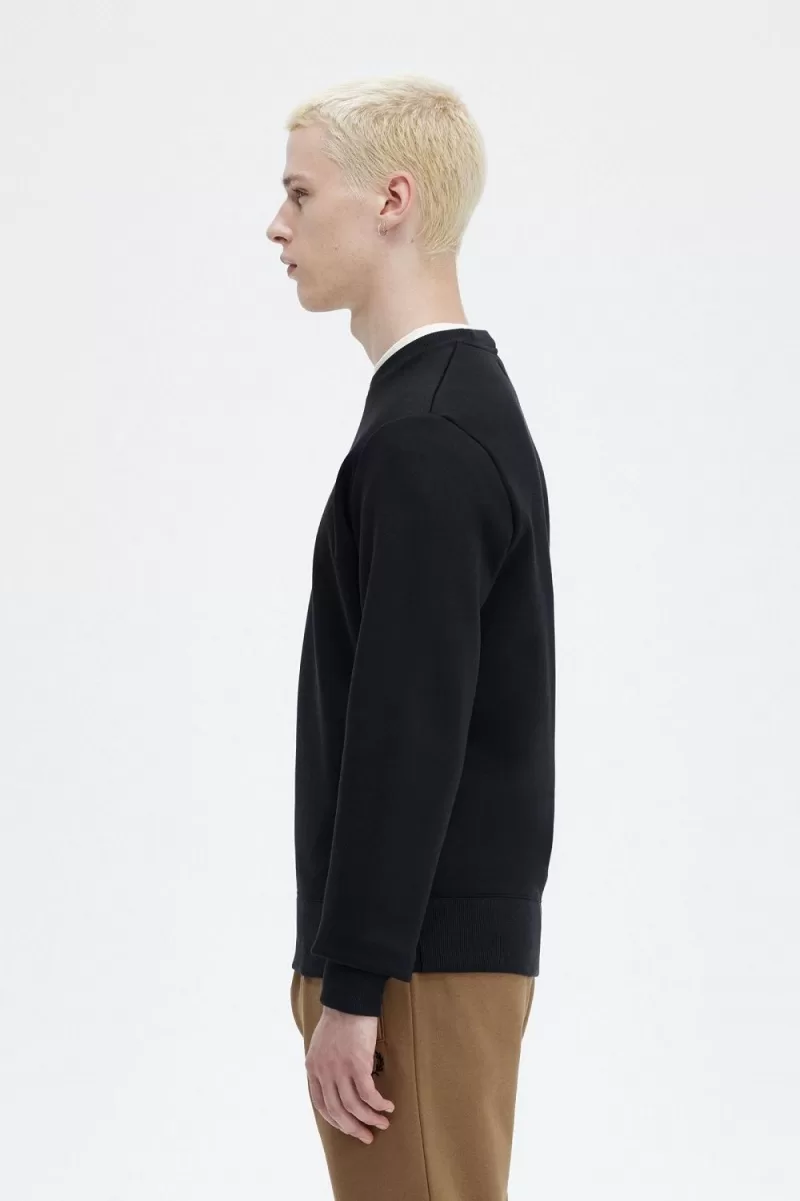 Fred Perry Embroidered Mens Sweatshirts  416 1 ZOOM - Fred Perry Embroidered Men's Sweatshirts Navy MULQJ7624