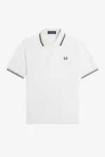 Fred Perry G3600 Women’s Shirt Snow White Dark Pink Burnt Tobacco QBOTL9150
