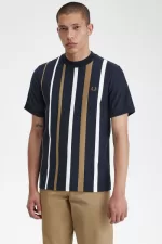 Fred Perry Gradient Stripe Men’s T-Shirt Navy PSKGD8403