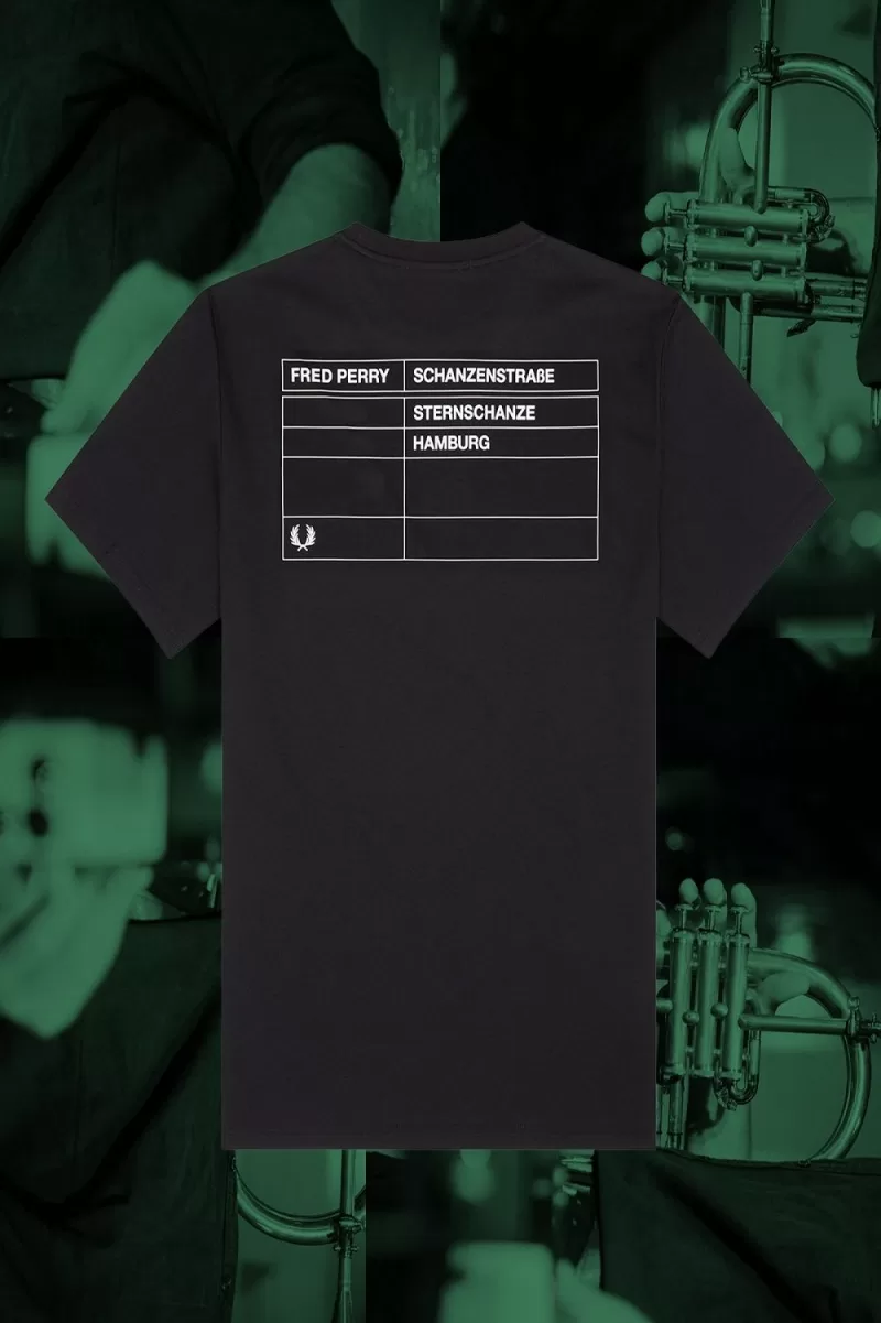 Fred Perry Hamburg Ringer Men’s T-Shirt Black YKDOR3410 Fred Perry Hamburg Ringer Men’s T-Shirt Black YKDOR3410