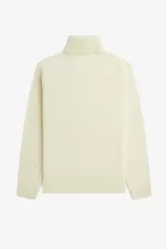 Fred Perry Knitted Roll Neck Men’s Jumper Beige VUJLQ3016