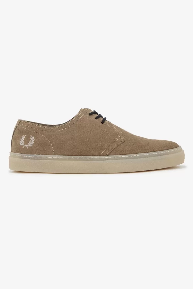 Fred Perry Linden Men’s Plimsolls Warm Grey WITKM4028 Fred Perry Linden Men’s Plimsolls Warm Grey WITKM4028