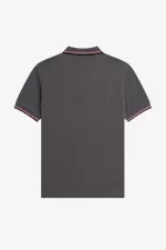 Fred Perry M3600 Men’s Shirt Gunmetal Coral Heat Black WKXNA7809