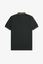 Fred Perry M3600 Men’s Shirt Night Green Warm Grey Light Rust SHAYV7104