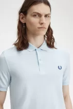 Fred Perry M6000 Men’s Shirt Light Aqua Midnight Blue OWXLT3682