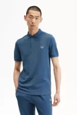 Fred Perry M6000 Men’s Shirt Midnight Blue Light Aqua RICFJ8761