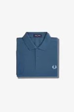 Fred Perry M6000 Men’s Shirt Midnight Blue Light Aqua RICFJ8761