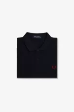 Fred Perry M6000 Men’s Shirt Navy Burnt Red RZSQW2135