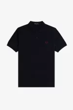 Fred Perry M6000 Men’s Shirt Navy Burnt Red RZSQW2135