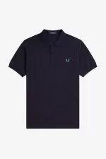 Fred Perry M6000 Men’s Shirt Navy Deep Mint HWQRN8309