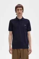 Fred Perry M6000 Men’s Shirt Navy Deep Mint HWQRN8309