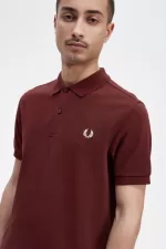 Fred Perry M6000 Men’s Shirt Oxblood Beige NASLZ3109