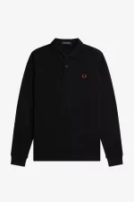 Fred Perry M6006 Men’s Shirt Black Whisky Brown MAVFG2073