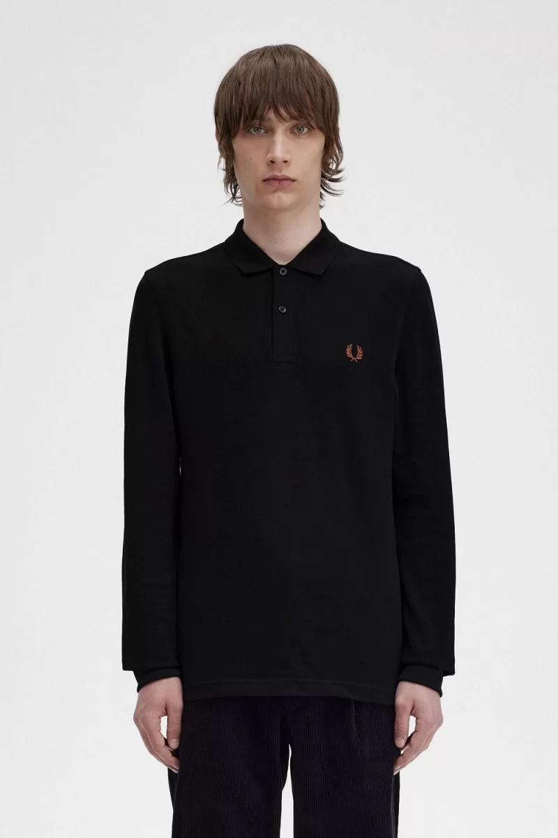 Fred Perry M6006 Men’s Shirt Black Whisky Brown MAVFG2073 Fred Perry M6006 Men’s Shirt Black Whisky Brown MAVFG2073