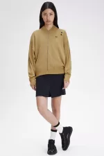 Fred Perry Metallic Knitted Bomber Women’s Jackets 1964 Gold HXBPL2034