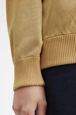 Fred Perry Metallic Knitted Bomber Women’s Jackets 1964 Gold HXBPL2034