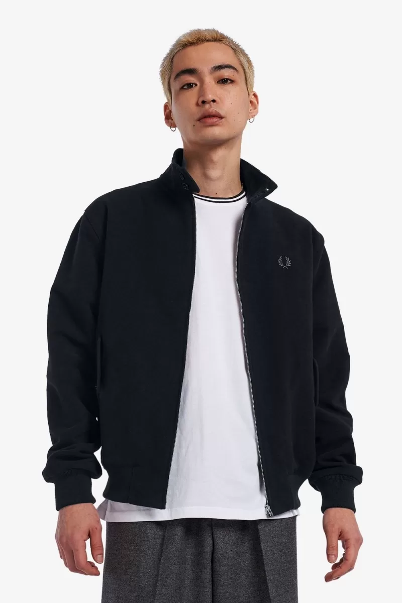 Fred Perry Moleskin Harrington Men’s Jackets Black TDMKL3285 Fred Perry Moleskin Harrington Men’s Jackets Black TDMKL3285