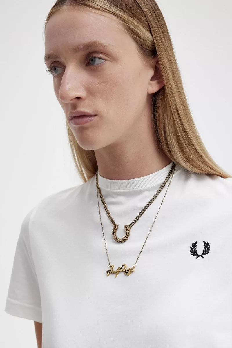 Fred Perry Necklace Womens Jewellery Gol 1022 ZOOM 1 - Fred Perry Necklace Women's Jewellery Gold OJYAT3492