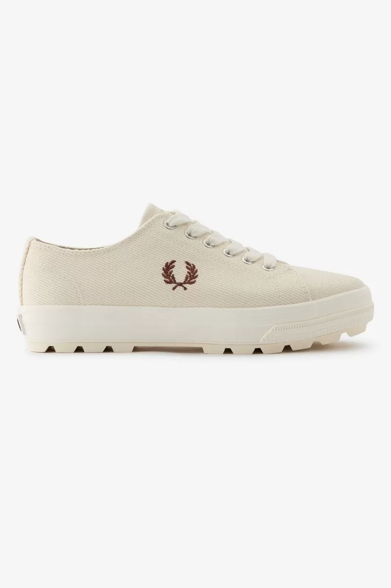 Fred Perry Newstead Mens Plimsolls Beige 548 ZOOM - Fred Perry Newstead Men's Plimsolls Beige Whisky Brown YOAGR2610