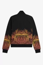 Fred Perry Palm Print Track Women’s Jackets Black CQAIW1926