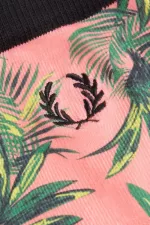 Fred Perry Palm Print Women’s Socks Coral Heat ZIFUE2731