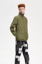 Fred Perry Patch Pocket Zip Through Men’s Jackets Uniform Green HTPSA1924