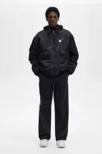 Fred Perry Printed Flight Men’s Jackets Black TCFGD3802