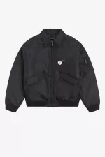Fred Perry Printed Flight Men’s Jackets Black TCFGD3802