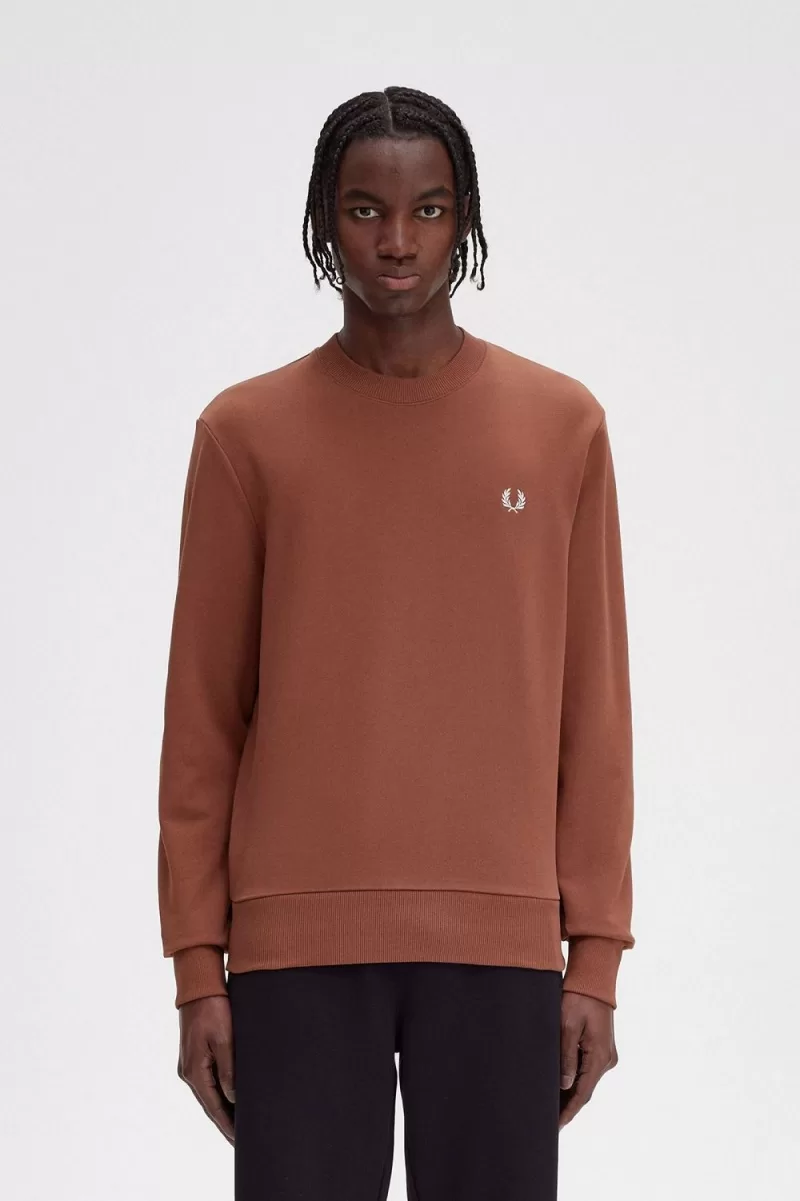 Fred Perry Rave Graphic Men’s Sweatshirts Whisky Brown NRZLY8435 Fred Perry Rave Graphic Men’s Sweatshirts Whisky Brown NRZLY8435