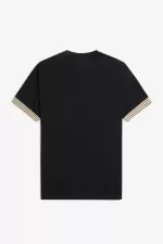 Fred Perry Striped Cuff Men’s T-Shirt Black WUKSJ3472