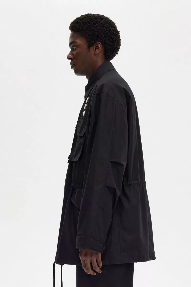 Fred Perry Utility Mens Jackets Black  P 770 1 ZOOM - Fred Perry Utility Men's Jackets Black PQCZR4923