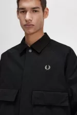 Fred Perry Utility Men’s Shirt Black QOGWA5194