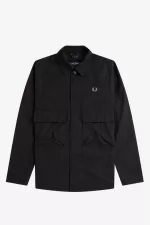 Fred Perry Utility Men’s Shirt Black QOGWA5194