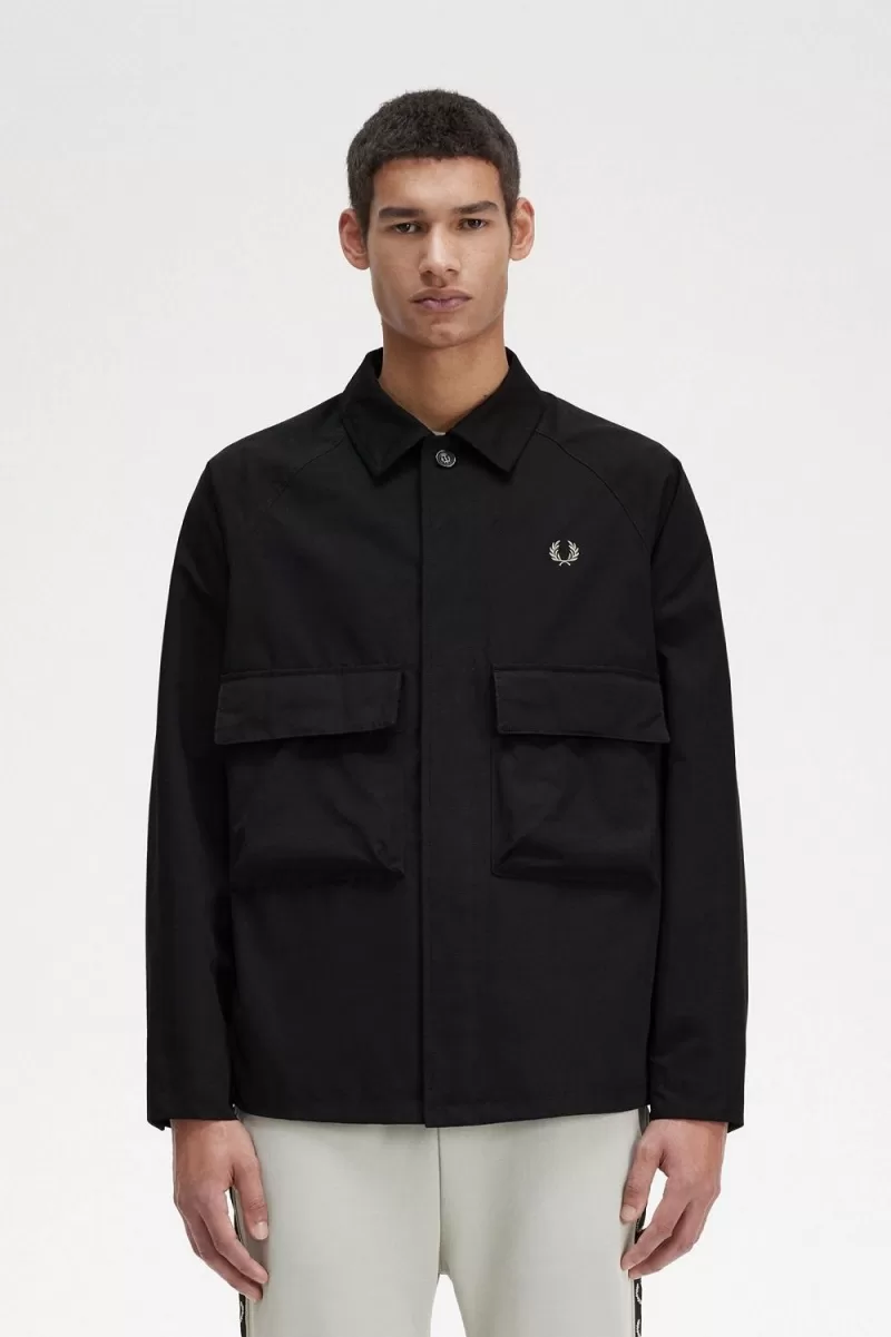 Fred Perry Utility Men’s Shirt Black QOGWA5194 Fred Perry Utility Men’s Shirt Black QOGWA5194