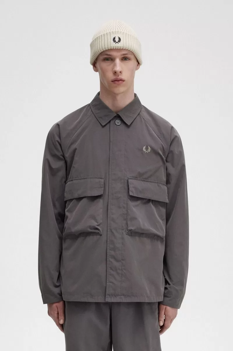 Fred Perry Utility Men’s Shirt Gunmetal OBTHZ0293 Fred Perry Utility Men’s Shirt Gunmetal OBTHZ0293