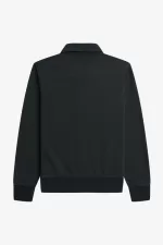 Fred Perry Zip Neck Collar Men’s Sweatshirts Night Green MLUHF0326